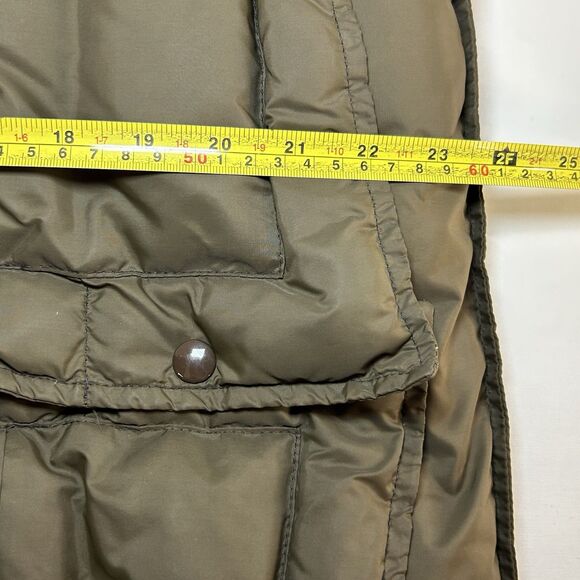 Vintage Schott Bros Down Puffer Vest Mens M Green Goose Insulated Outdoor 80s - Picture 7 of 7